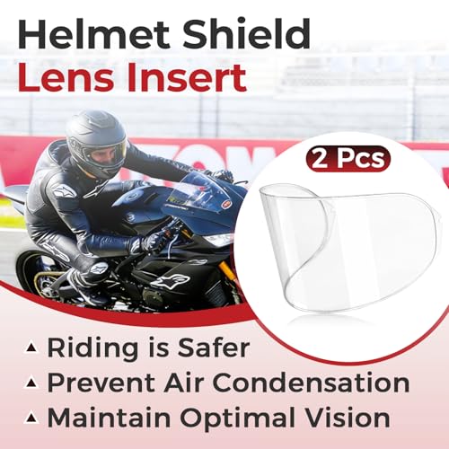 2 Pcs Anti-Fog Insert Compatible with Shoei CWR-1/CW-1/CNS-1 Helmet Shield Lens | Fits For Helmets, Clear Vision, Durability Design - size: 2 Pcs