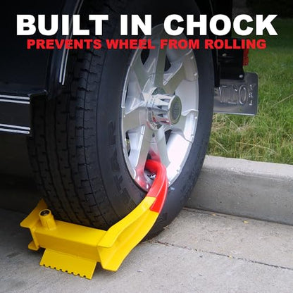 TRIMAX TCL75 - Trailer Wheel Lock - Fits 7"-11.25" Tires - Wheel Boot Lock for Trailer, Car, Truck, Boat, ATV, Camper, and More - style: TCL75