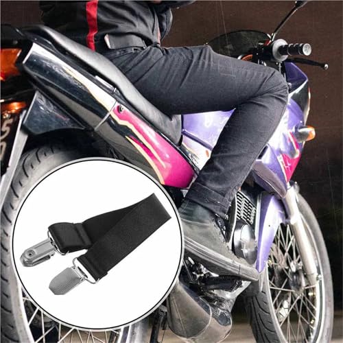 12Pcs Elastic Boot Strap Pant Leg Clip Multi-Functional Anti-Slip Bands for Bikers Adjustable Comfortable Riding Motorcycle
