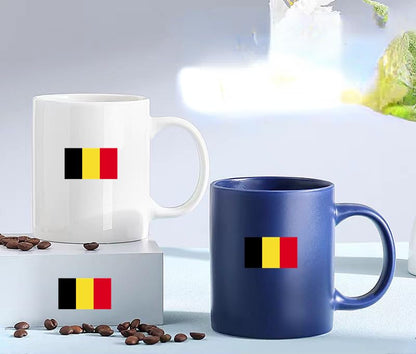 4 PCS Flag Stickers - Belgium Flag Stickers Decals for Cup Computer Laptop Car Bumper Window Helmet Musical Instrument with Smooth Surface - size: Belgium