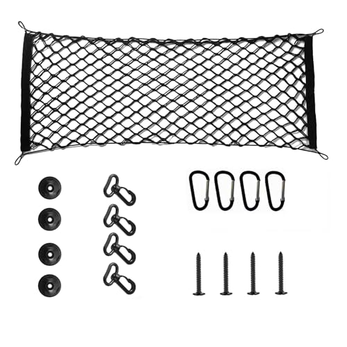 ZMD Truck Bed Cargo Net Nylon Universal Heavy Duty Truck Storage Mesh Pouch Pickup Cargo Organizer Trunk Mesh Cargo Net (51x18 Inch) - size: 51 x 17.7 Inches