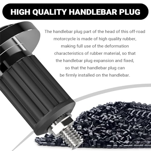 2 PCS Motorcycle Bar End Plug, 7/8" Alloy Handlebar Grip End Caps, Universal Handlebar Plug Replacement, for Most Dirt Bikes, Mountain Bike, Electric Bike (Silver) - color: Silver