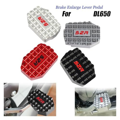 for Suzuki DL650 V-Strom DL 650 VSTROM Motorcycle Rear Foot Brake Lever Pedal Enlarge Extension Peg Pad Pegs Pedals Foots - color: Silver