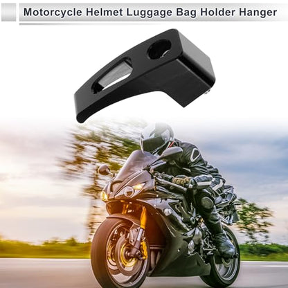 Universal Motorcycle Hanging Hook Rectangular Slot Motorcycle Helmet Luggage Bag Holder Hanger for Scooters Bicycles Black 61mm Length