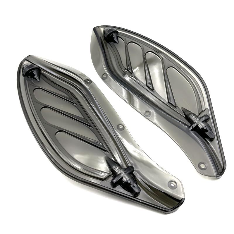 IZX fit for Harley Touring CVO Electra Street Glide Ultra Classic FLHX FLHTCSE Tri Glide Ultra Classic 96-13 Motorcycle Air Deflector Side Wing Windshield Fairing (Smoked) - color: Smoked