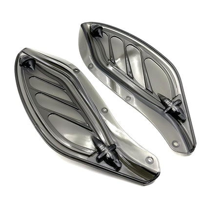 IZX fit for Harley Touring CVO Electra Street Glide Ultra Classic FLHX FLHTCSE Tri Glide Ultra Classic 96-13 Motorcycle Air Deflector Side Wing Windshield Fairing (Smoked) - color: Smoked