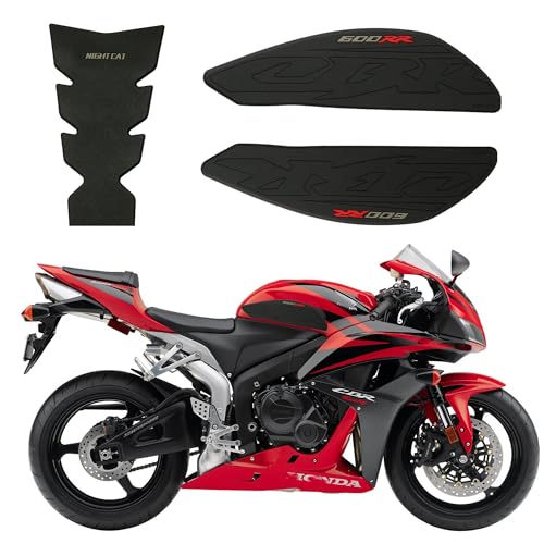 NIGHT CAT Fuel Tank Sticker,Gas Tank Pad for CBR 600RR 2007-2012,Motorcycle Fuel Tank Protector,Fuel Tank Side Traction pad,Anti Slip sticker(CBR600RR-07-12) - color: Cbr650 Rr