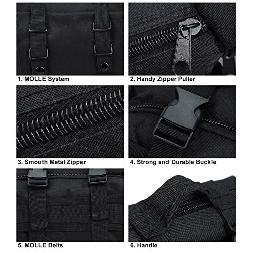 BraveHawk OUTDOORS Bike Handlebar Bag, 900D Nylon Oxford Multi-purpose Waist Bag Water Resistant Bicycle Cycling Pack (Black) - size: Medium