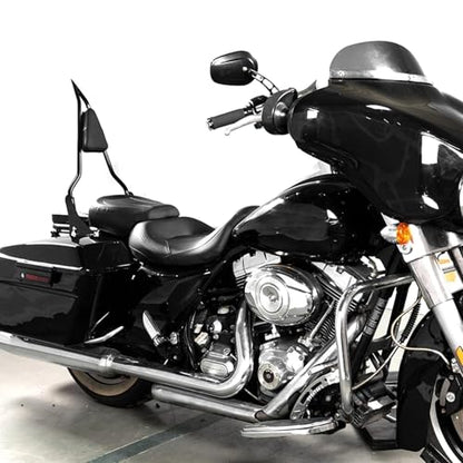 Mofun 27" Tall Sissy Bar Detachable Passenger Backrest Rear Pad Compatible with Harley Touring Street Electra Road Glide Road King FLHX FLHT Motorcycle Passenger Backrest, 2009-2025 Black