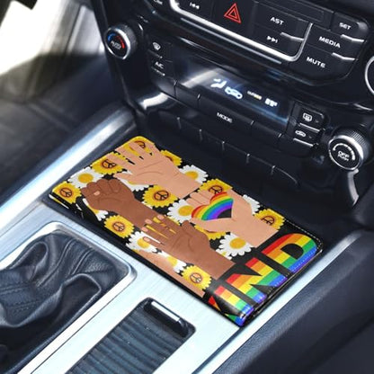 GuoChe Pu Leather Registration and Insurance Card Holder Men Women Document Wallet for any Car, Truck, Motorcycle, Trailer or Boat Be Kind Rainbow Sign Language Lgbt Pride Equality Kindness - color: 11