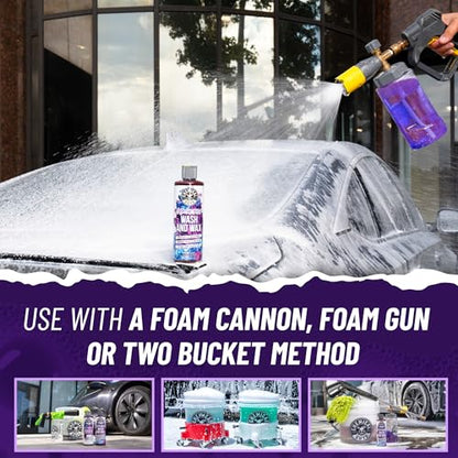 Chemical Guys Extreme Bodywash & Wax Foaming Car Wash Soap - Soap for Foam Cannons, Foam Guns, or Bucket Washes for Cars, Trucks, Motorcycles, RVs, and More, Grape Scent - 16 oz - size: 16 Ounce (Pack of 1)