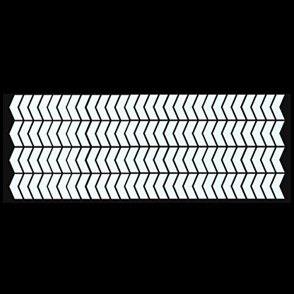 LiteMark Reflective White Chevron Shapes Sticker Decals for Helmets, Bicycles, Strollers, Wheelchairs and More - color: White