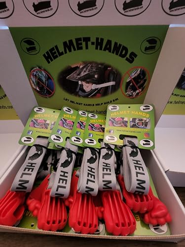 Helmet-Hands/The Safe, Fun, and Easy Way to Help Hold Their Heads up While They nap on Those Long Rides! - color: red