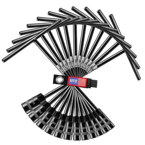 MTO T-Handle Metric Socket Wrench Set, 6-Point (6mm-15mm, 17mm, 19mm) with Hanging Organizer Strap, Cr-V Steel Lug Wrench Hex Socket for Motorcycle Car Bicycle Repair (12 Pack) - size: 12Pack