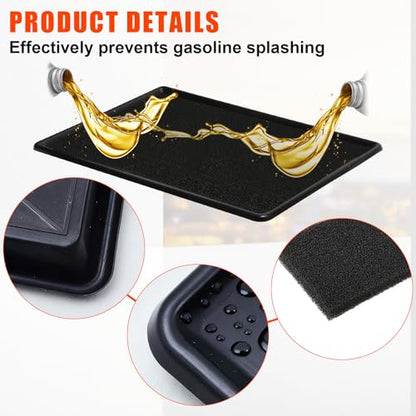 3 Pack Oil Drip Pan for Under Car(35.4 x 24 x 1.6 Inch) Flexible Oil Trays with Felt Mat, Large Leak-Proof Drip Pan for Car Oil Changes, Engine Maintenance, Pet Cleaning, and Home Appliance Repair