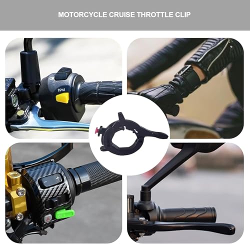Motorcycle Throttle Cruise Control Clamp, Black, Universal Handlebar Mount, Easy Installation Booster for Electric Vehicles