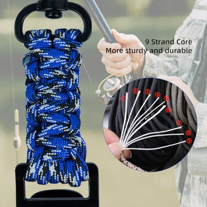 KUNN Double End Tactical Glove Clips Work Glove Holders Hardhat Holder for Heavy Duty Belt,Outdoor Backpack - color: Blue