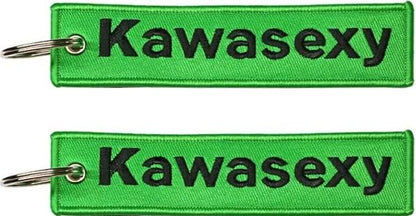 PrimeSecrets Keychains for Motorcycle, Scooter, Car, Mopes, ATV, Backpack Gift Men Women Street Racing Auto Parts Accessories - color: Kawasexy