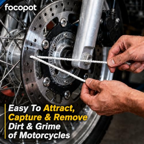 focopot Gear Floss Microfiber Cleaning Rope-50 Pcs Moto Floss and 2 Pcs 3D Printer Grease Lubricants for Bike Motorcycle Chains,Cassettes,Brakes and 3D Printers