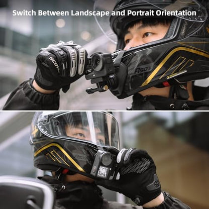 Quick Release Motorcycle Helmet Chin Strap Mount for Go Pro, Magnetic Dirt Bike Helmet Mount Compatible with DJI Osmo Action 6/5pro/4/3,GoPro Hero 13,12,11,10, 9, 8, AKASO, SJCAM and More