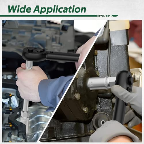 3/8 Inch Drive Spark Plug Socket Set, 12 Point, 11Pcs SAE & Metric Sizes 14mm, 16mm, 18mm, 9/16”, 5/8”, 13/16”, Magnetic Spark Plug Removal Tool with Extension Bar for Cars and Motorcycles - size: 11Pcs