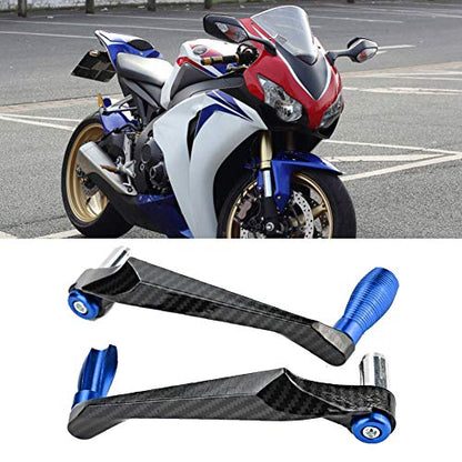 Motorcycle Lever Guards, 7/8 inch Universal Aluminum Alloy Motorcycle Handlebar Brake Protector (Blue)