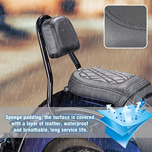 Replacement for B.M.W R18 R 18 R-18 2020 2021 2022 2023 Motorcycle Detachable Sissy Bar Rear Passenger Backrest Back Rest Cushion Seat Pad Rear Backrest Accessories (Black)