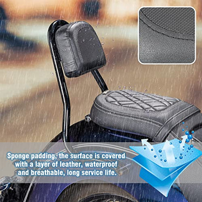 Replacement for B.M.W R18 R 18 R-18 2020 2021 2022 2023 Motorcycle Detachable Sissy Bar Rear Passenger Backrest Back Rest Cushion Seat Pad Rear Backrest Accessories (Black)