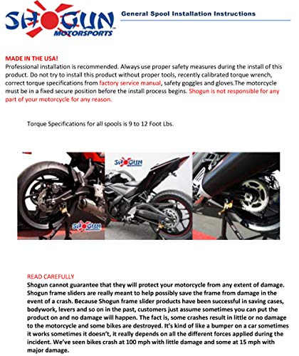 Shogun USA Made Yam 6mm YZF-R3 R3 2015-2026 MT-03 2020-2026 YZF-R6S 2006-2009 YZF-R6 R6 1999-2016 FZ1 2006-2015 YZF-R1 1998-2014 Most Aprilia Swingarm Spools - Sliders - Black - 701-0609