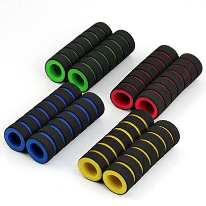 1 Pair Nonslip Foam Sponge Bike Motorcycle Handle Grip - color: Green