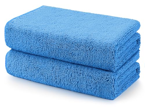 HOMEXCEL Car Drying Towels, 2 Pack Professional Microfiber Towels for Cars, Scratch-Free, Highly Absorbent Drying Towel for Cars, SUVs, RVs, Trucks, and Boats, 31 x 24 inch, Blue - color: Blue, size: 31 x 24 Inch