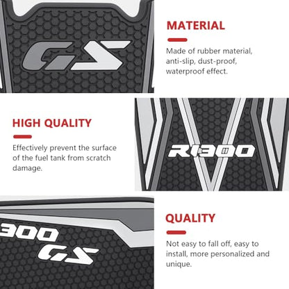 for 2025 R1300GS r1300gs Modified Motorcycle Parts: Fuel Tank Sticker Protective Sticker Set, Anti-Slip Fuel Tank Side Pad 2023 2024 2025