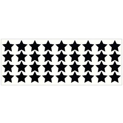 LiteMark Reflective Black 1 Inch Stars Sticker Decals for Helmets, Bicycles, Strollers, Wheelchairs and More - Pack of 36 - color: Black
