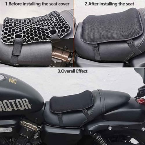 Motorcycle Seat Cushion for KTM 390 Adventure R 2025 Breathable and Anti-sweltering Gel Seat Cushion Shock-Absorbing Elastic Comfort Cushion Motorcycle