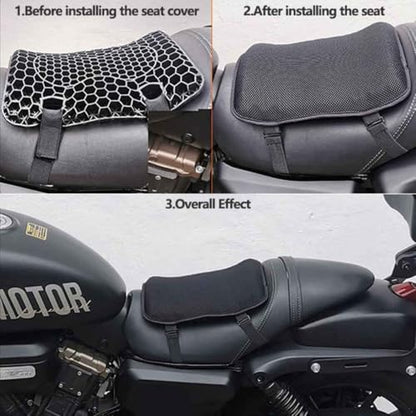 Motorcycle Seat Cushion for KTM 390 Adventure R 2025 Breathable and Anti-sweltering Gel Seat Cushion Shock-Absorbing Elastic Comfort Cushion Motorcycle