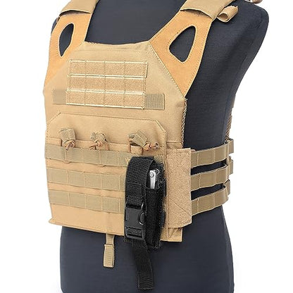 Azarxis Tactical Mini Belt Pouches, Multi-Purpose Small Battery Case Compact Utility EDC Card Slot Holder Waist Bags Military Molle Pack Sundries Storage Pack - color: #03 Black - Style B