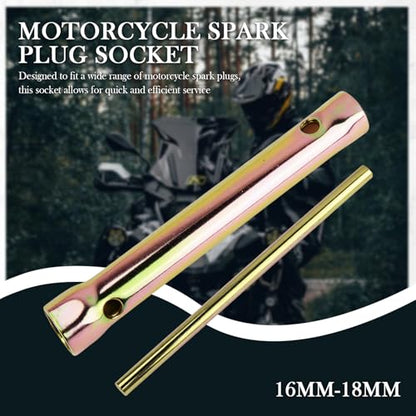 5/8 Spark Plug Socket,16-18 mm Double Ended Sparks Plug Wrench with Effort-Saving Design,Universal Carbon Steel Spark Plugs & Ignition Tools for Automotives and Motorcycles