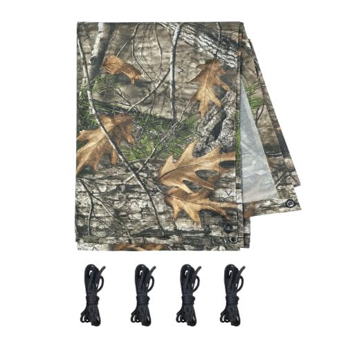 Heavy Duty 4 Mil Tarp Cover Waterproof UV Resistant Tarpaulin Used for Outdoor, Hunting, Camping, Backpacking, Canopy Tent, Ground Tarp, Cover Boat, Motorcycles, Roofs, Wood - color: Tree Camo-210d, size: 6 Feet x 8 Feet
