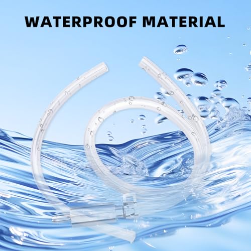 2 Pcs Brake Bleeder Hose - One Way Check Valve Tube Bleeding Tool Kit for Car Motorcycle Clutch,Universal Brake Fluid Bleeder Kit,Soft Tube with Metal Clips,Car Clutch Fluid Replacement Hose