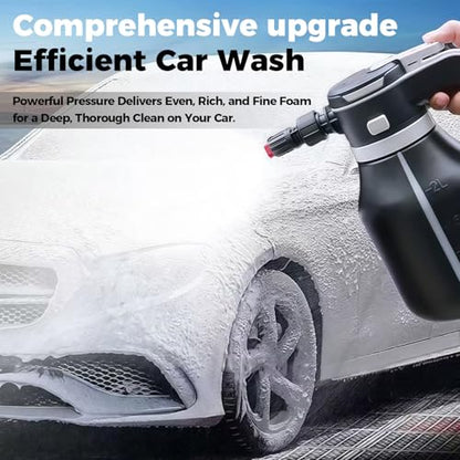 Electric Foam Sprayer,2L Portable Rechargeable Cordless Pressurized Spray Foam Cannon, Easy Clean & Acid Resistant for Car Wash Detailing Garden Black (Electric Foam Sprayer 1.0) - size: Electric Foam Sprayer 1.0