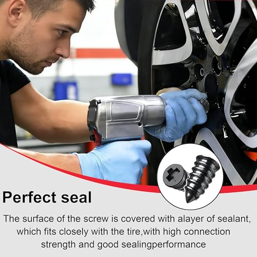 Tire Repair Rubber Nails Kit, 2026 Upgrade Screw in Tire Repair Plugs Fast Self Service Tire Repair Tools, Tire Repair Rubber Nail for Car Truck, Tractor Tire, Motorcycle (20 Pcs) - color: 20 Pcs