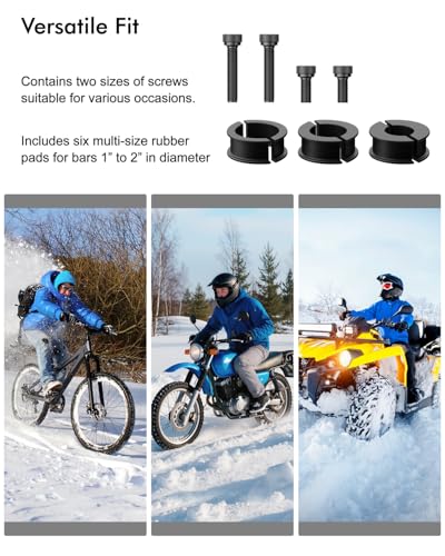 Hamdril 360° Adjustable Camera Mount Compatible with, Insta360 X5 X4 X3, GO3, Ace Pro 2, DJI Action 3 4 5 Pro, Pocket 3 & More, Fits 0.76-2 Inch Round Tube for UTV ATV Motorcycle Bike