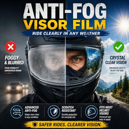 Universal Anti-Fog Helmet Visor Film