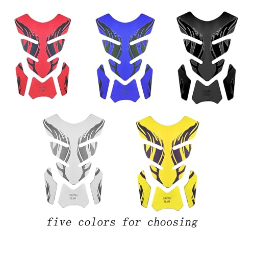 Motocycle Gas Tank Decal Motocycle Gas Tank Protector Pad Self-Adhesive Fishbone Sticker Blue - color: Blue