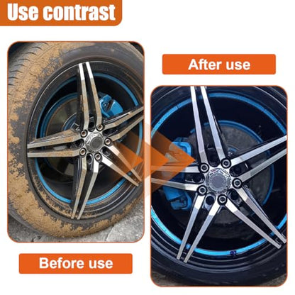 3PCS Car Cleaning Brush, 15.5 Inch Long Handle Tire Wash Brush, Small Car Detailing Brush for Wheel Rims & Fenders, Universal Brushes Set for Vehicle Interior, Home (38CM-14.9IN) - size: 38CM-14.9IN