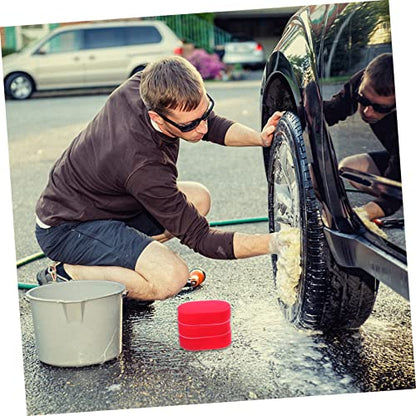 Alipis 5pcs Set Wax Applicator Set with Sponge Brush Heads Handle Efficient Tire Dressing Tool for Cars Trucks and Motorcycles Easy to Use Replaceable Waxing Applicator