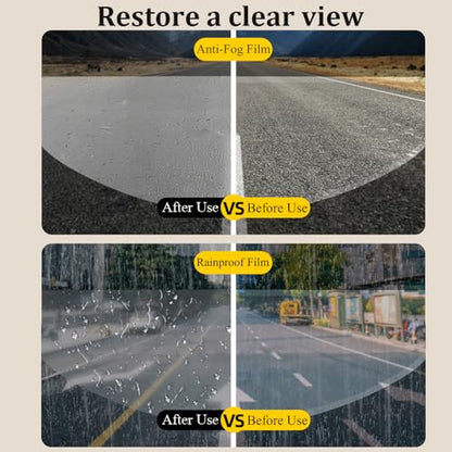 4 PCS Large Anti-Fog Film & Rainproof Film for Motorcycle Helmet Visor for Scorpion EXO EXO-T520 EXO-T520 Evo Air, Ultra HD Helmet Shield Films, Clear Anti Fog Patch, Anti-Steaming