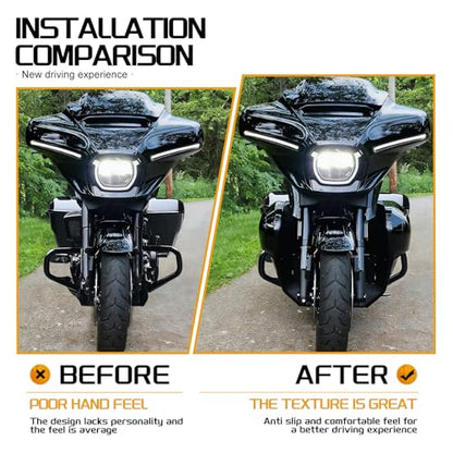 Motorcycle Front Fairing Lowers Cover Engine Spoiler Protector Guard Fit for Harley Touring Street Glide FLHXSE Road Glide FLTRXSE 2023-up and Street Glide FLHX Road Glide FLTRX 2024-up