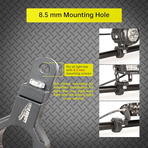 Bar Mounting Bracket Clamp for 0.75 to 1.25inch Bar,Universal Mount Tube Clamps 0.75"/0.875/1.0/1.125/1.25inch for UTV ATV Bars (4Pack) - size: 0.75~1.25inch