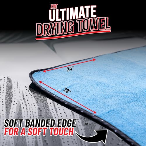 Chemical Guys Thirst Trap Microfiber Chamois Towel, Safe for Cars, Trucks, SUVs, RVs, Motorcycles, & More, 24"x28" (Blue) 2 Pack - size: 2 Pack
